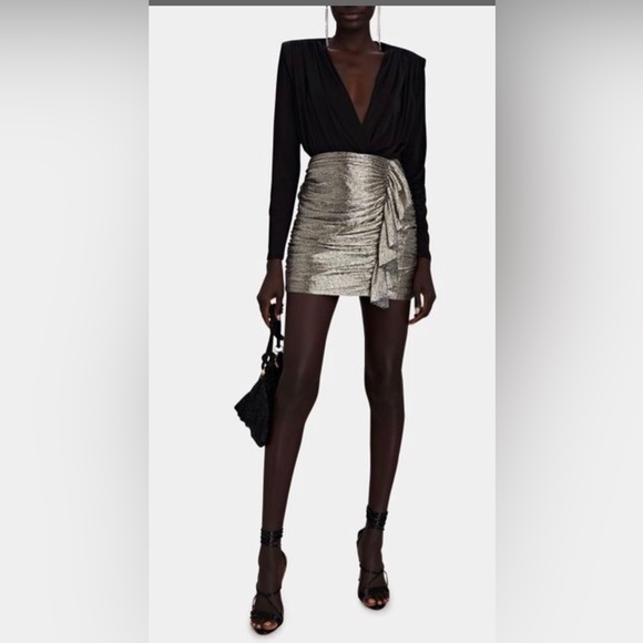 INTERMIX Mini Skirt Silver - Picture 2 of 3